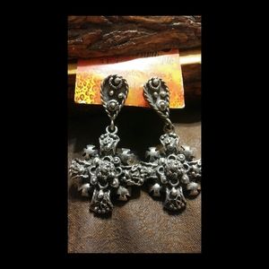🌟Antique Silver Celtic Cross Dangle Earrings🌟